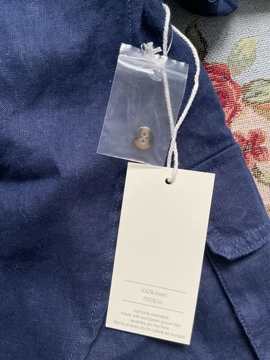 Joie Linen Faux Wrap Skort, Size XL, Navy, NWT - Picture 11 of 11